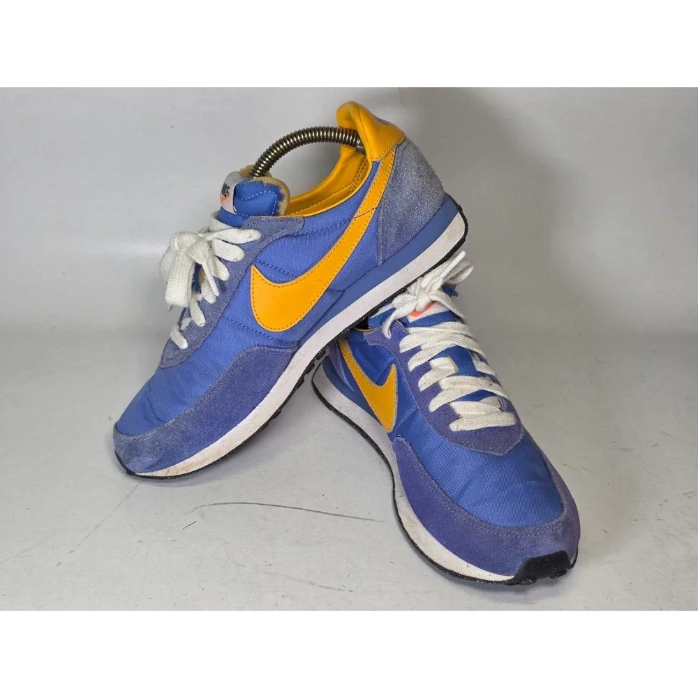 Nike Waffle Trainer 2 Youth Sneakers Size 6 Y EU 38.5 UK 5.5 Blue Yellow Shoes